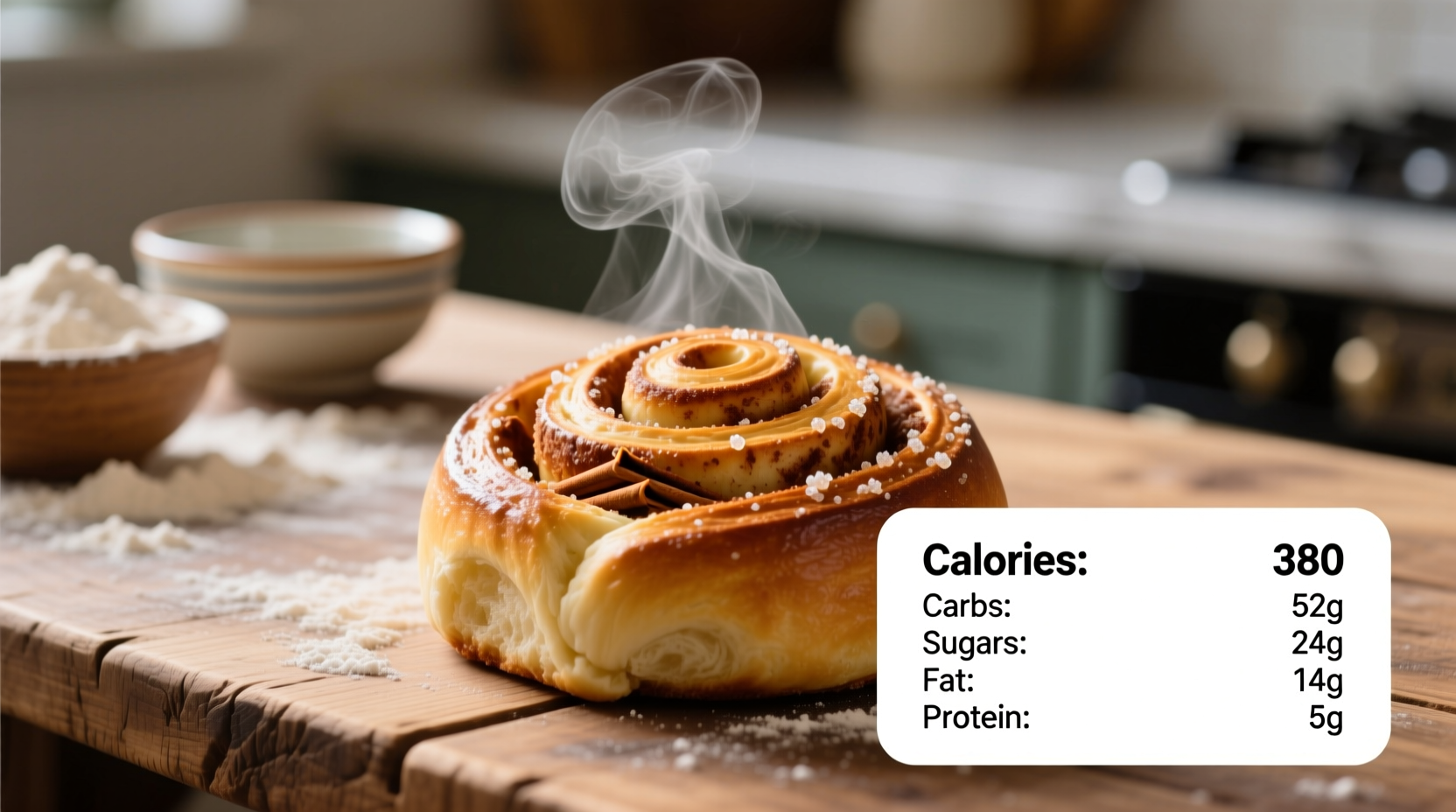 cinnamon roll calories  exact count by size   brand