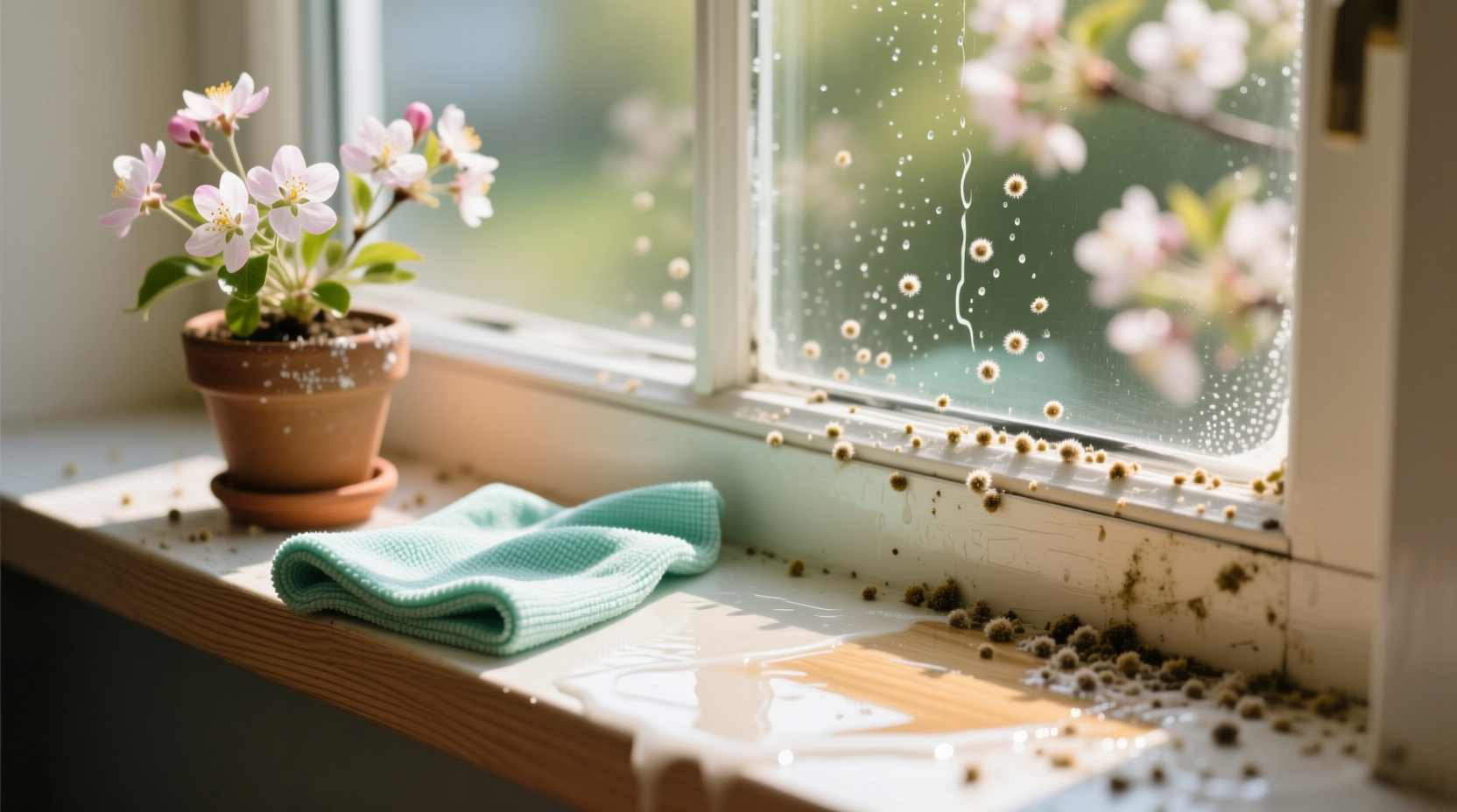 tips to clean your windowsill during peak pollination