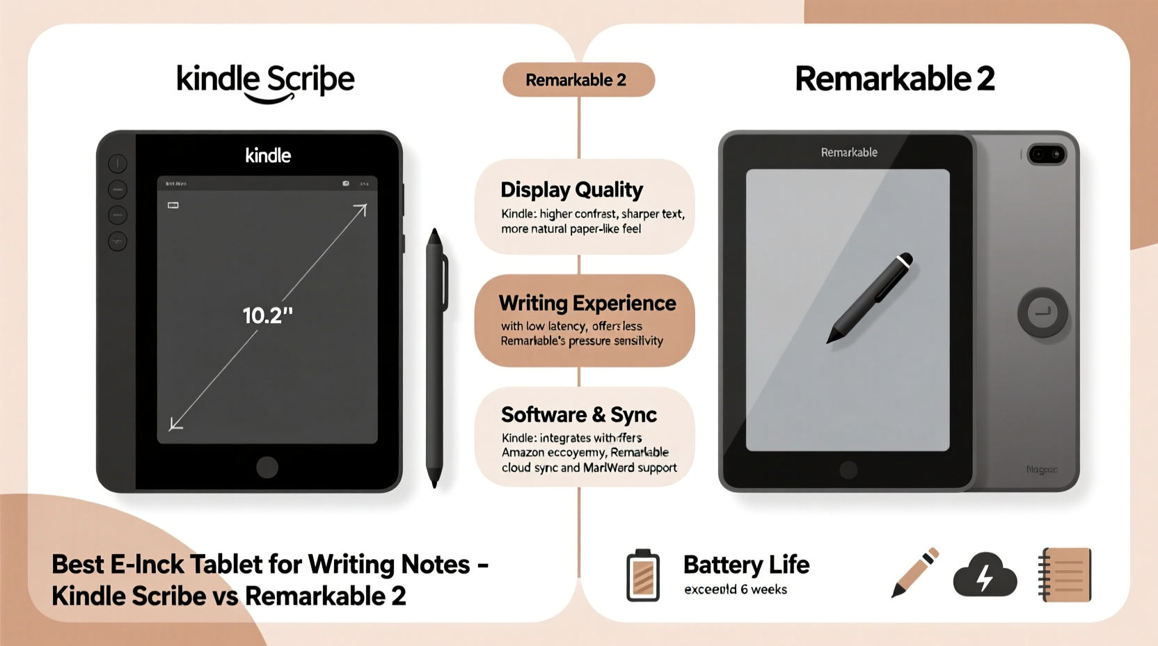 kindle scribe vs remarkable 2 best e ink tablet for writing notes