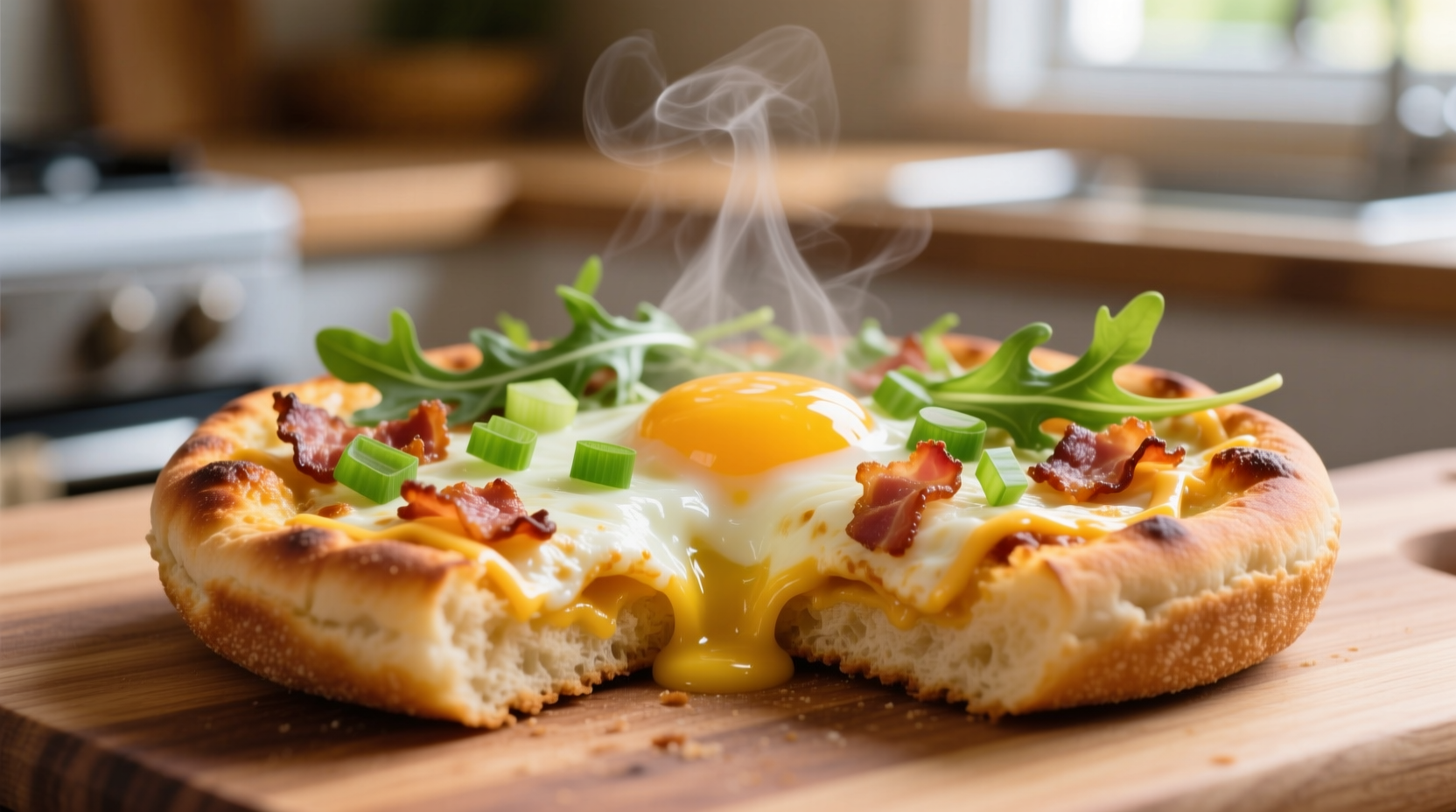 english muffin egg pizzas