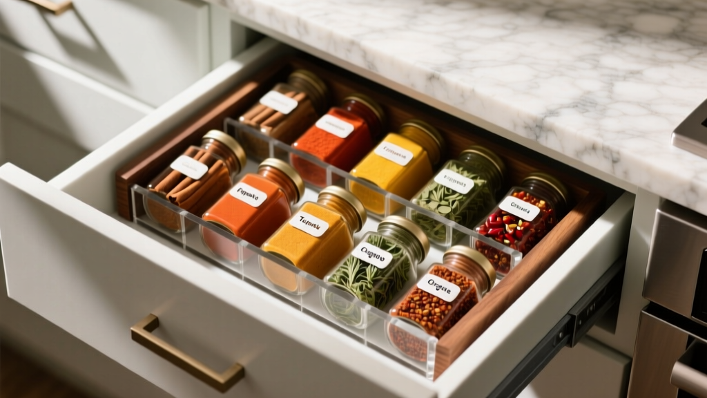Best Spice Drawer Organizer: Sorted & Easy to Find