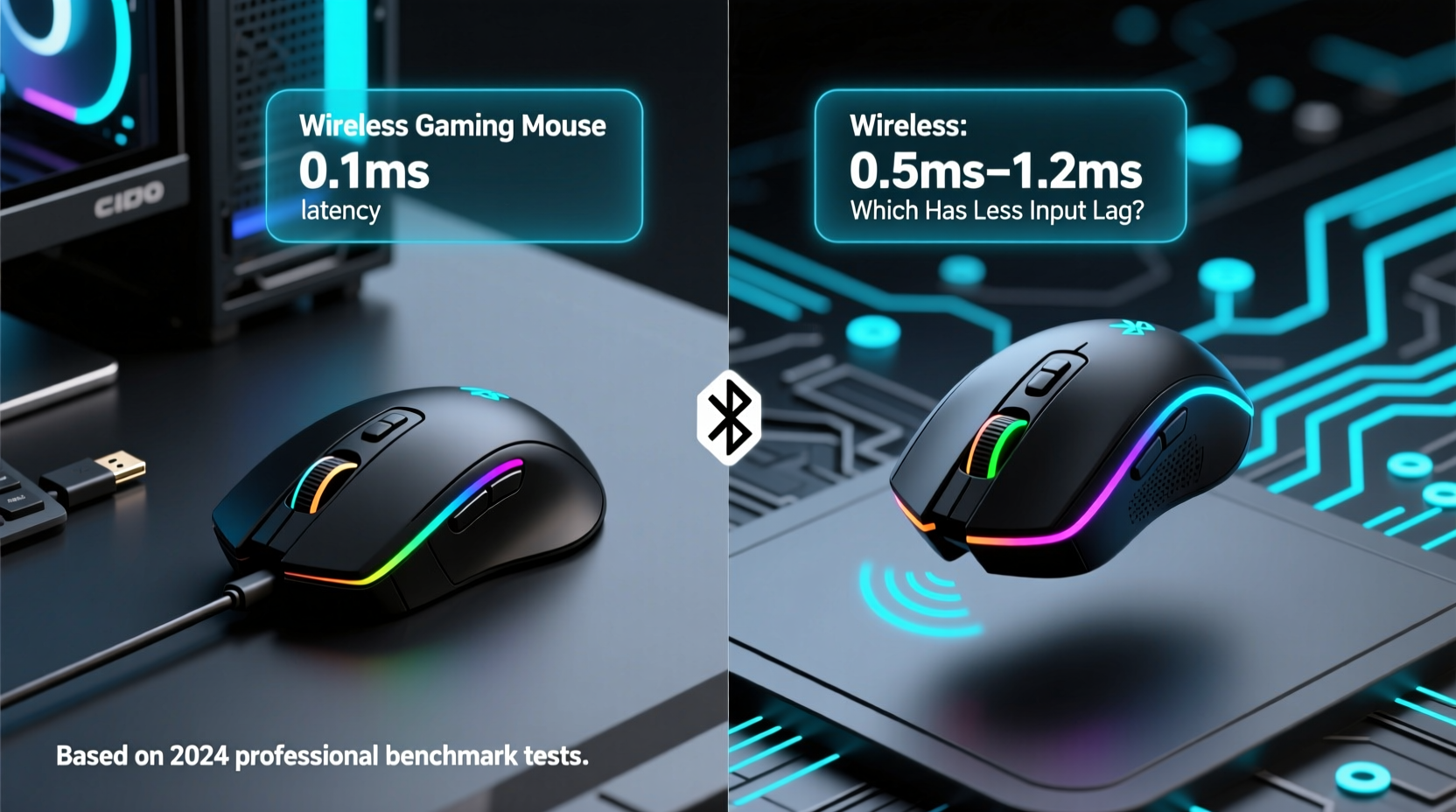 wireless gaming mouse vs wired for competitive fps which has less input lag