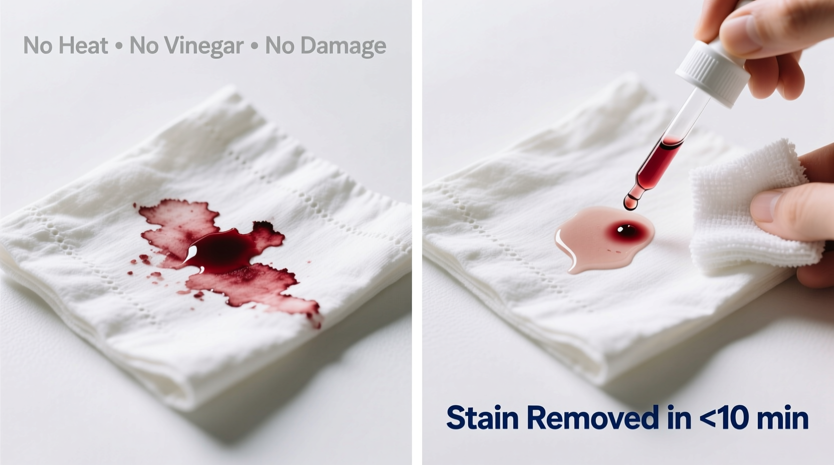 wine stain removal on linen napkins