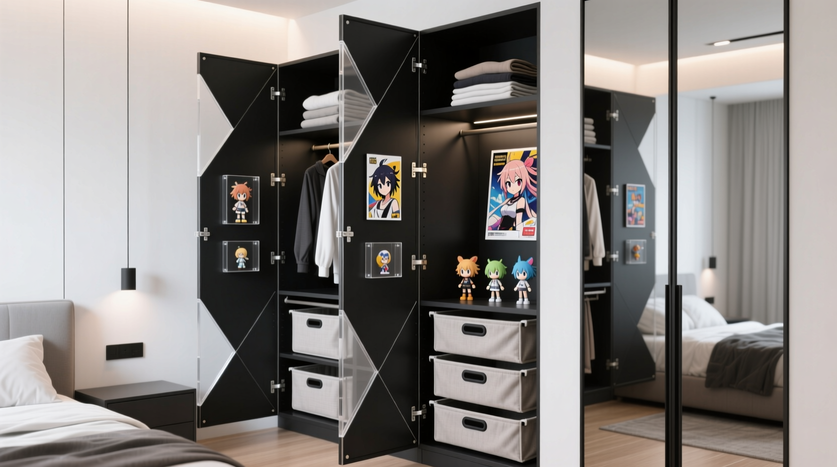 closet divider anime display stand