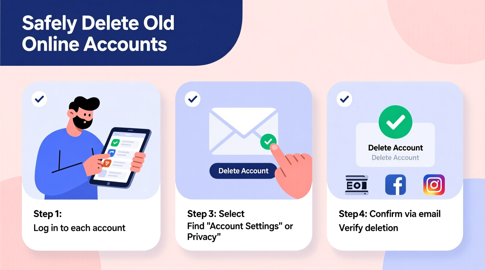 how to safely delete old accounts you no longer use online