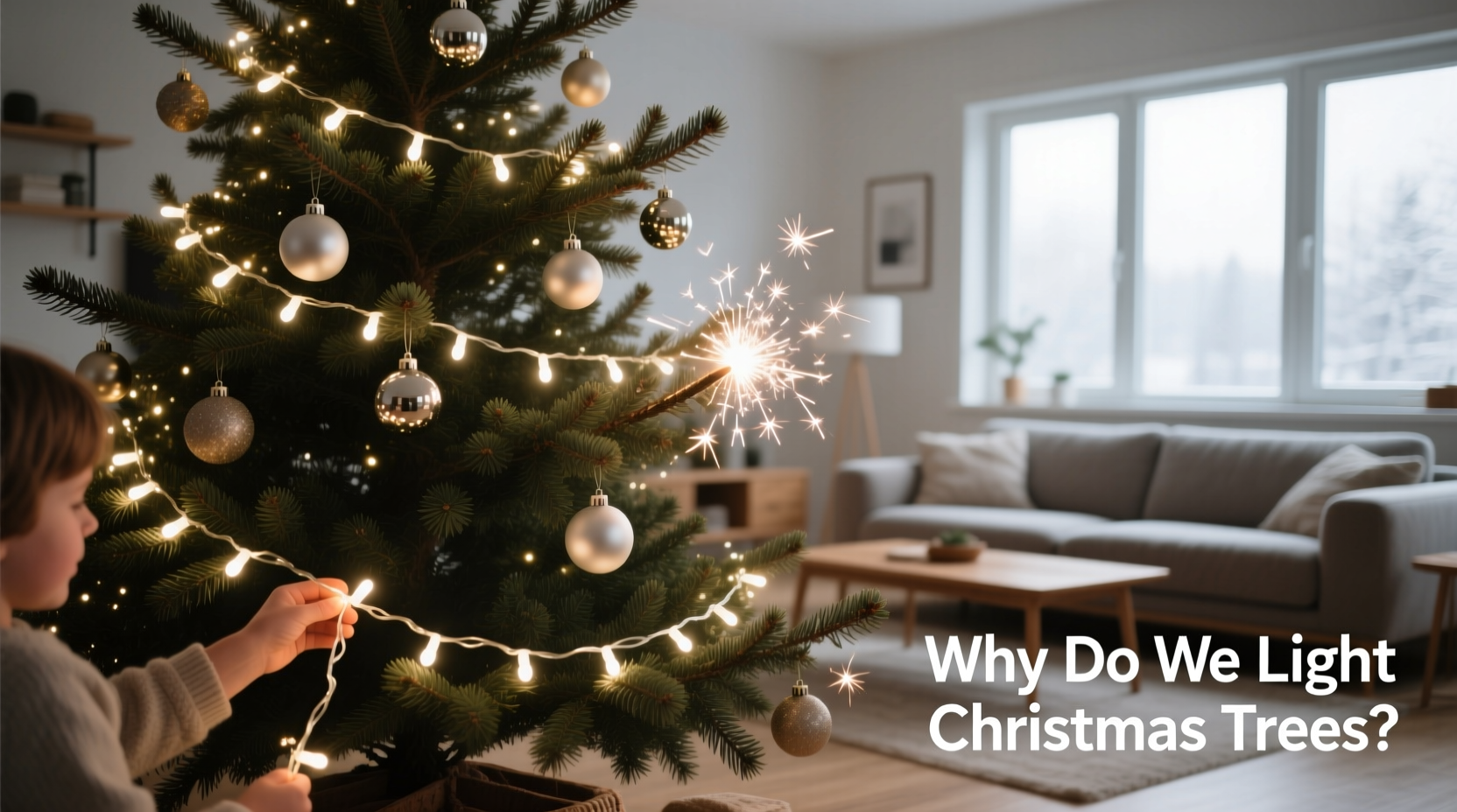 why do people put lights on the inside of the christmas tree and does it work