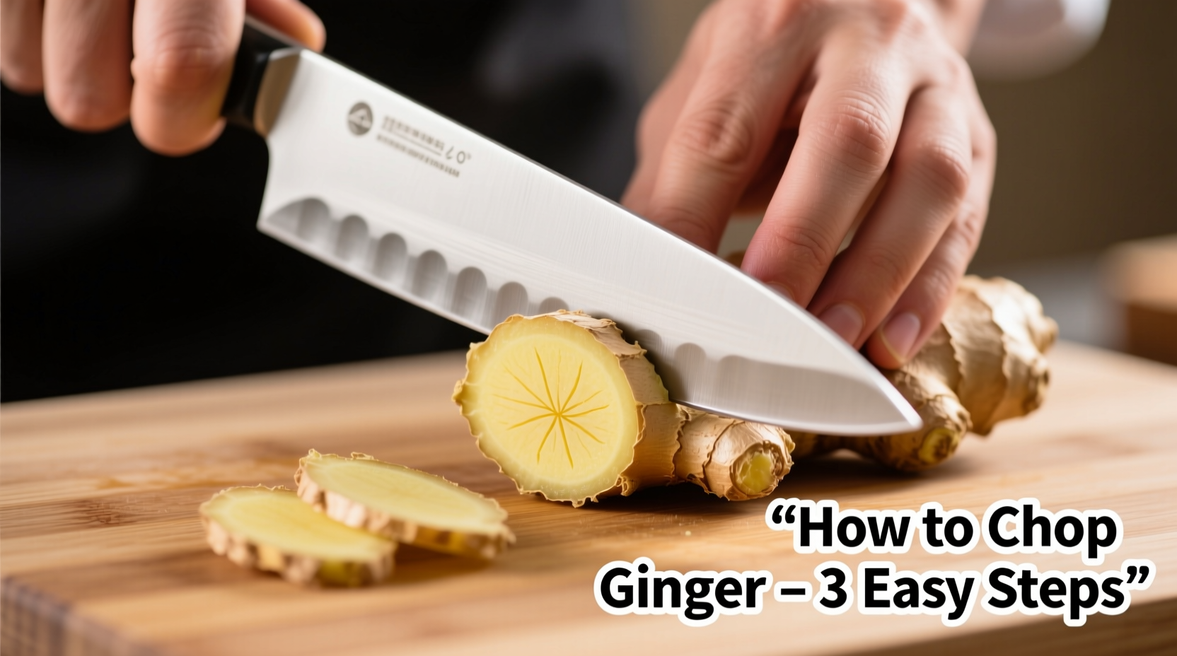 Ingwer in feine Stücke schneiden