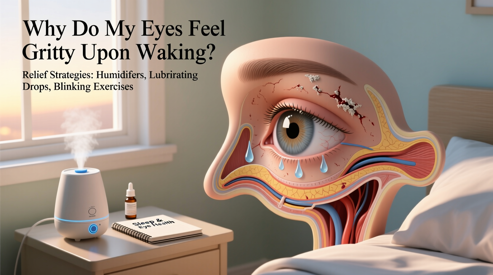 why do my eyes feel gritty when i wake up and how to relieve dryness