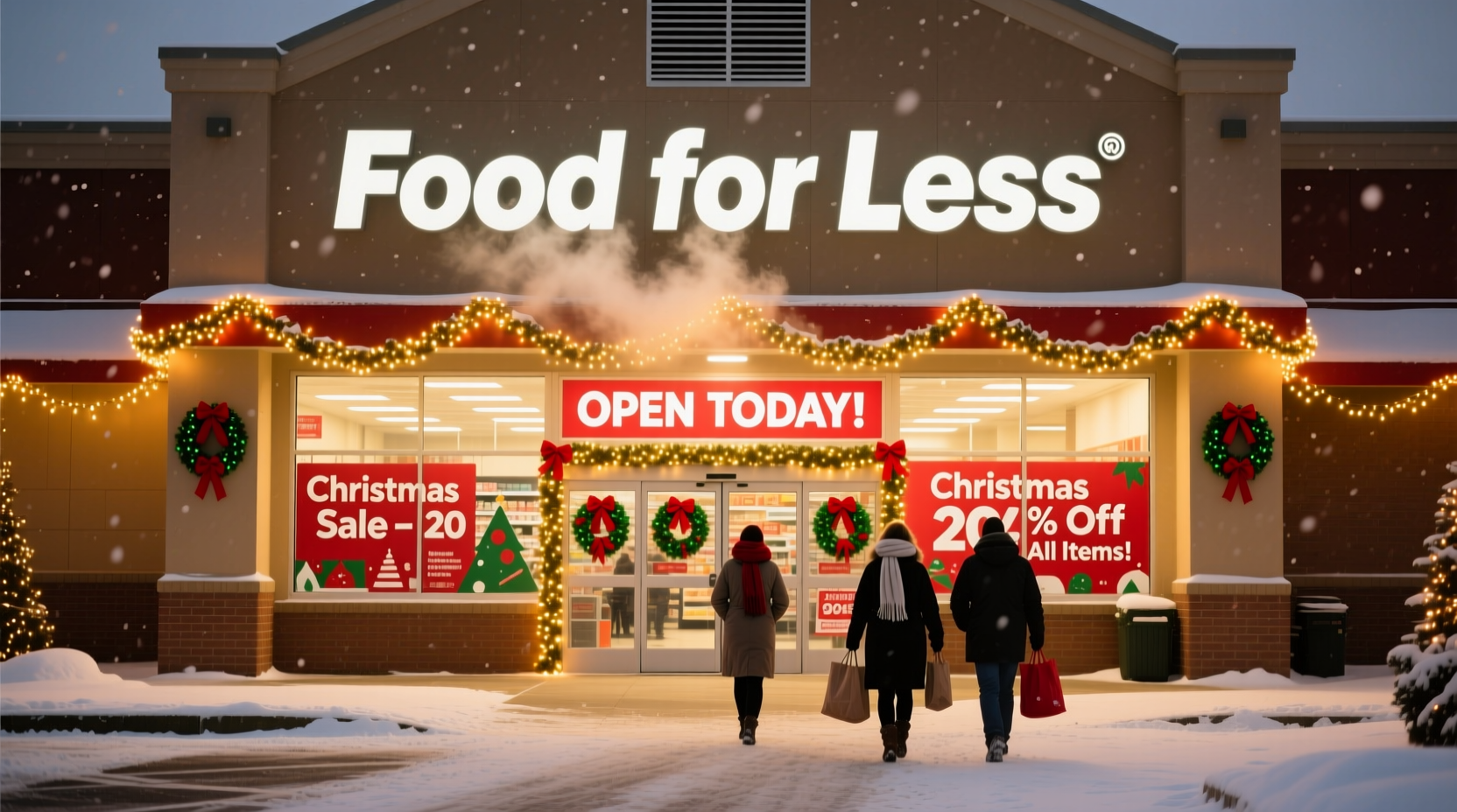 is food for less open on christmas