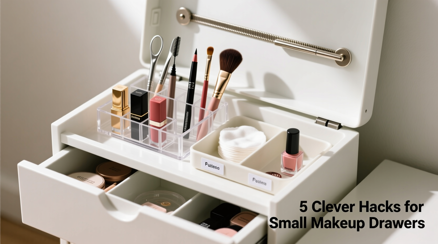 how to organize a small makeup drawer with limited space clever hacks for every routine