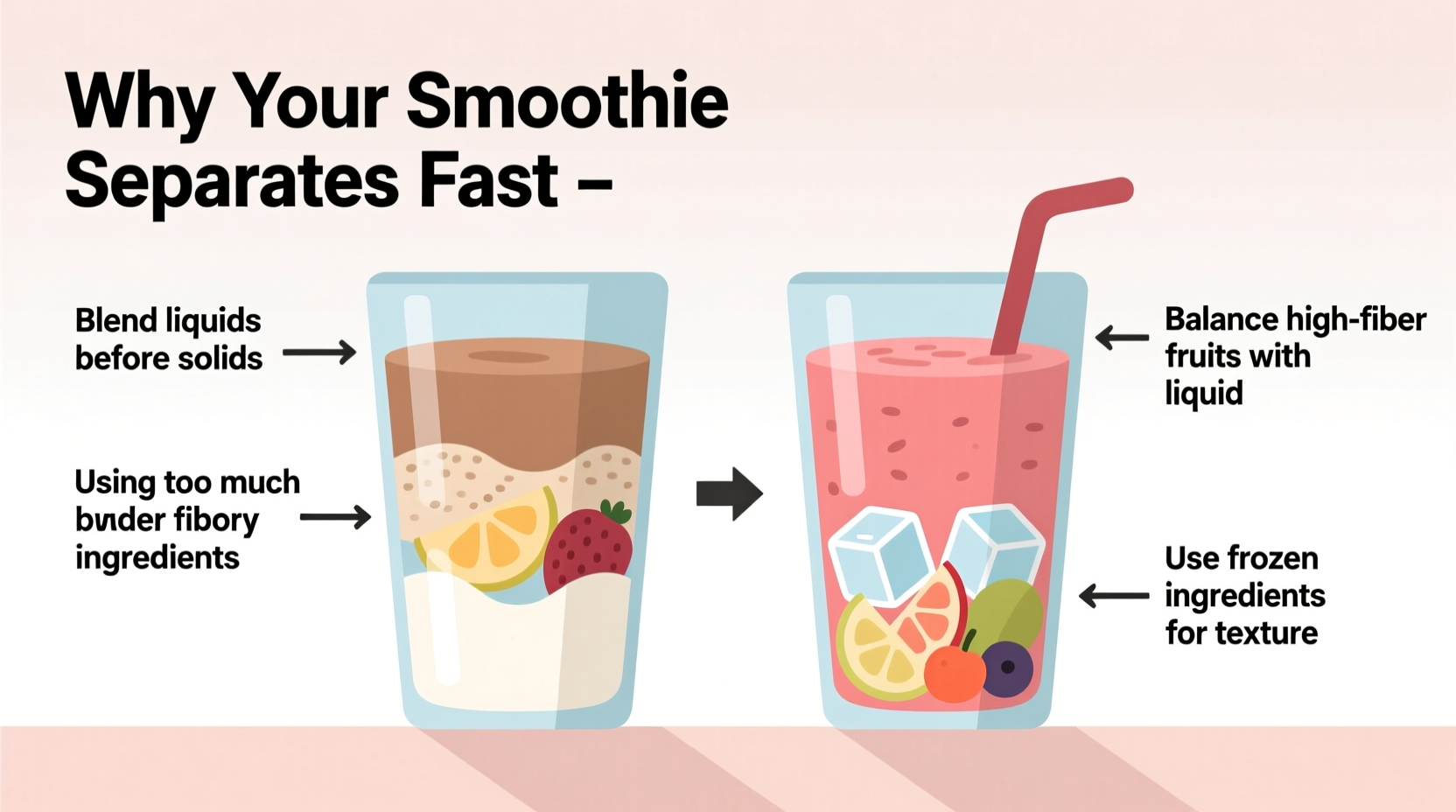 why does my smoothie separate so fast blending order vs ingredient ratios