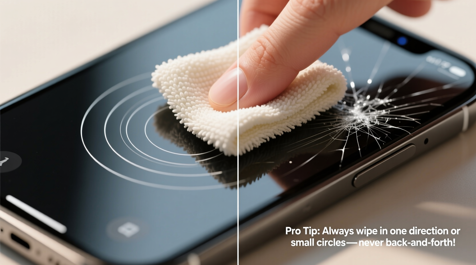 how to use a microfiber cloth correctly to avoid swirl marks on your phone