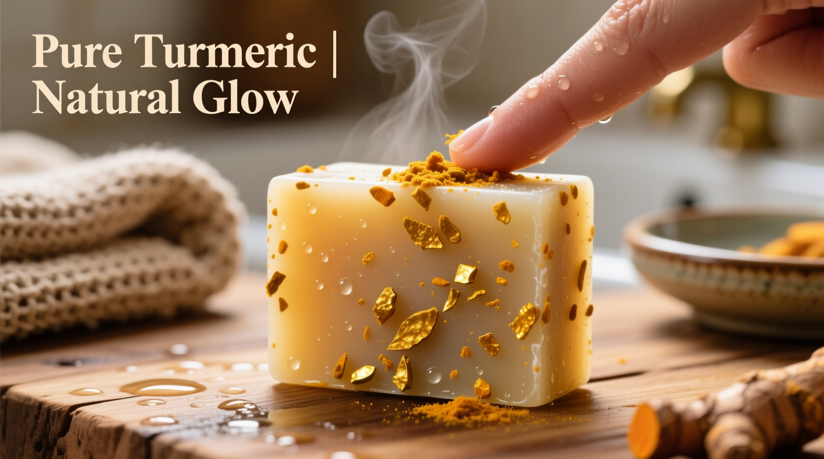 Savon Au Curcuma Blanchissant – Lot De 3 Pièces, Naturel, Pour éclaircir La Peau Et Les Taches Foncées