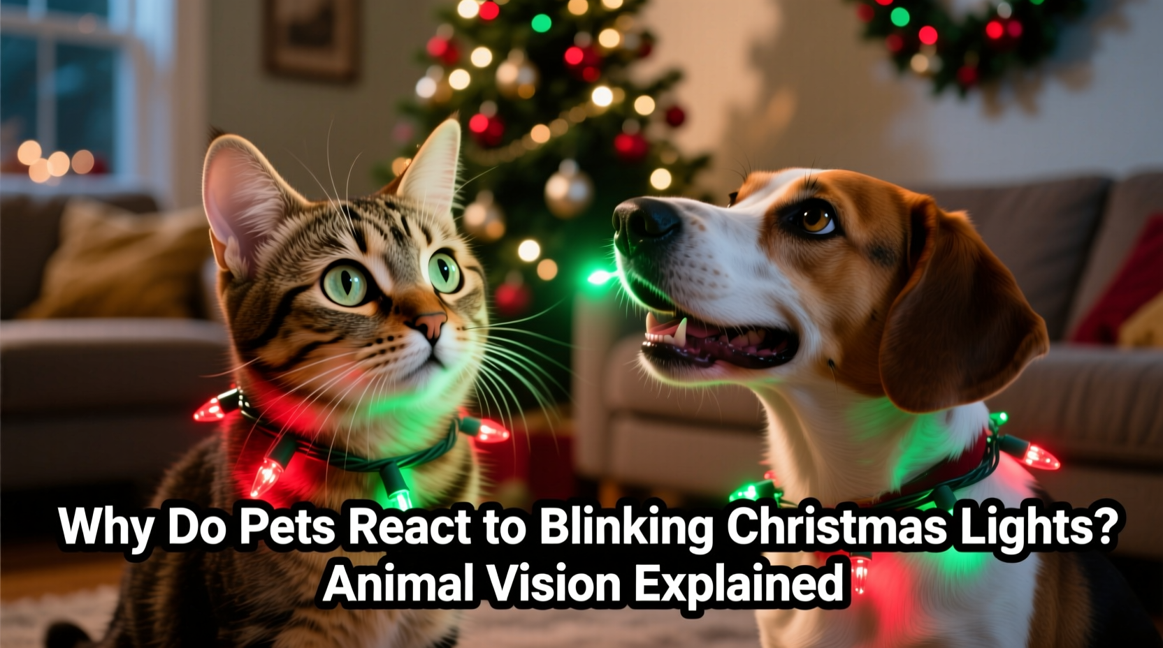 why do pets react to blinking christmas lights animal vision explained