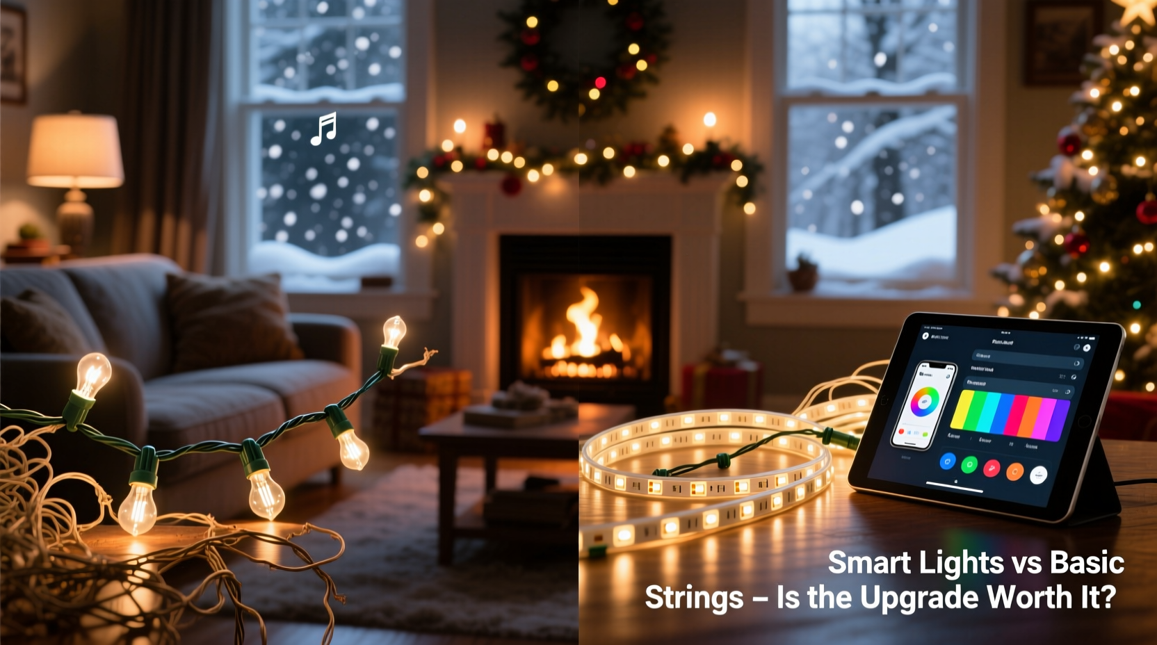 smart christmas lights vs basic string lights is the tech upgrade really better