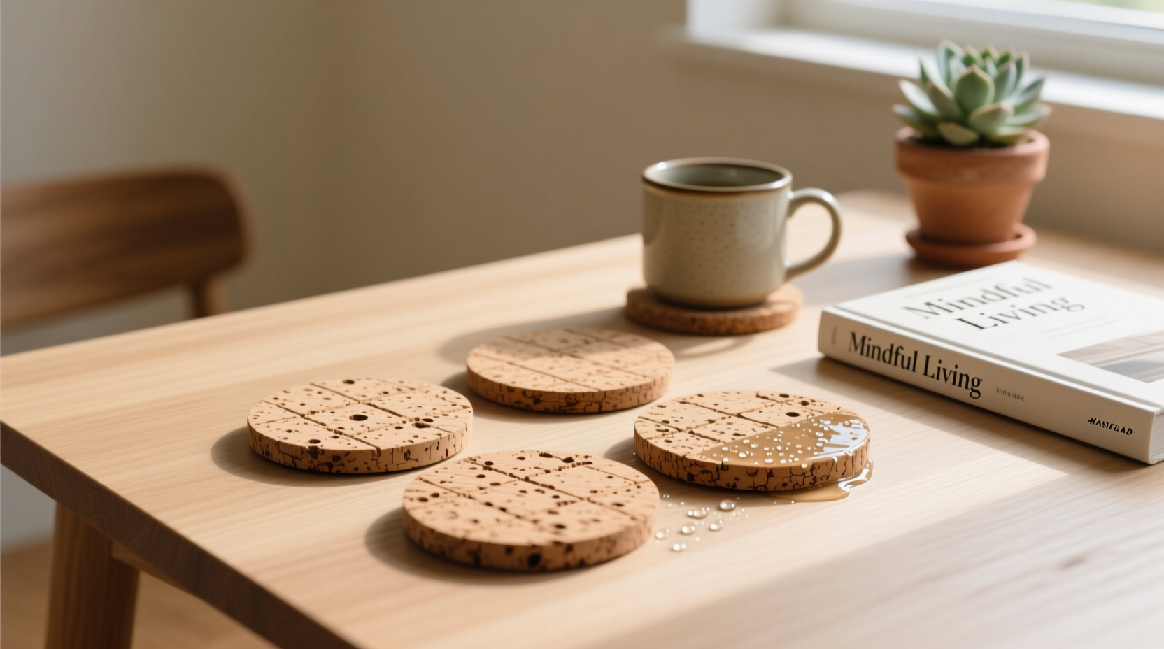 cork coasters hydrogen peroxide safe mold prevention