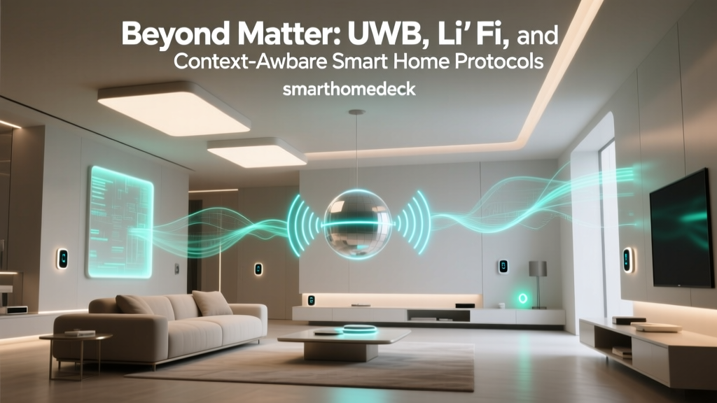 Beyond Matter: UWB, Li-Fi, and Context-Aware Smart Home Protocols