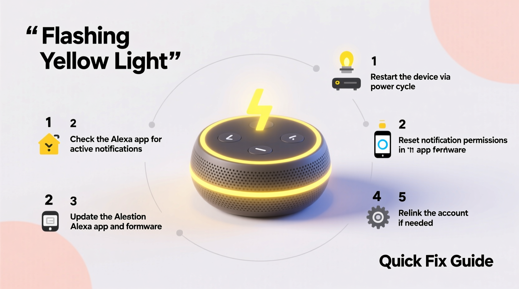 why is my alexa flashing yellow and how to fix notification issues fast
