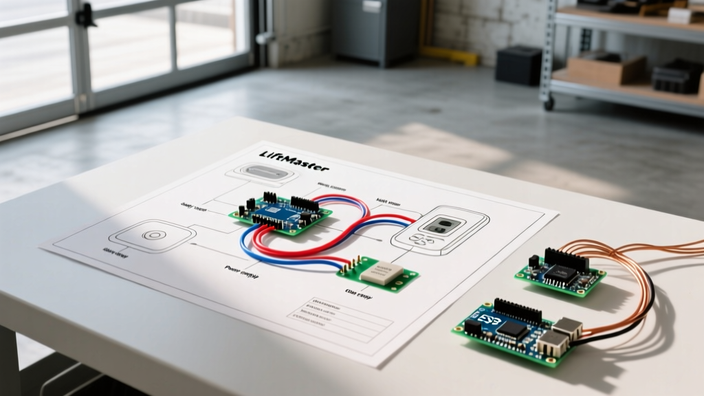 Complete Wiring Diagram for LiftMaster Garage Door Opener Installation