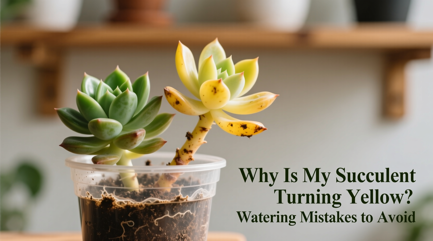 why is my succulent turning yellow watering mistakes to avoid