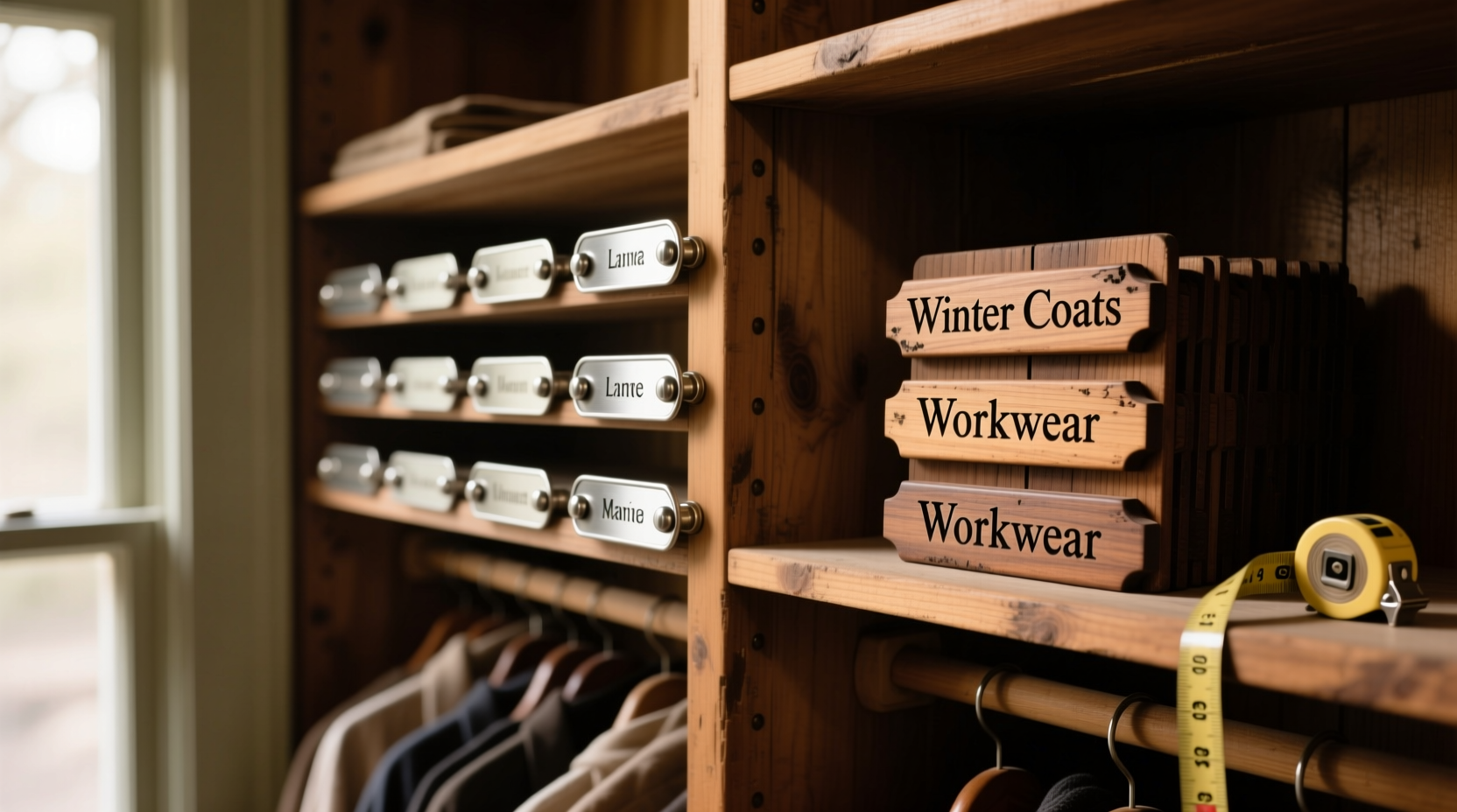 closet organization tips magnetic vs wooden labels