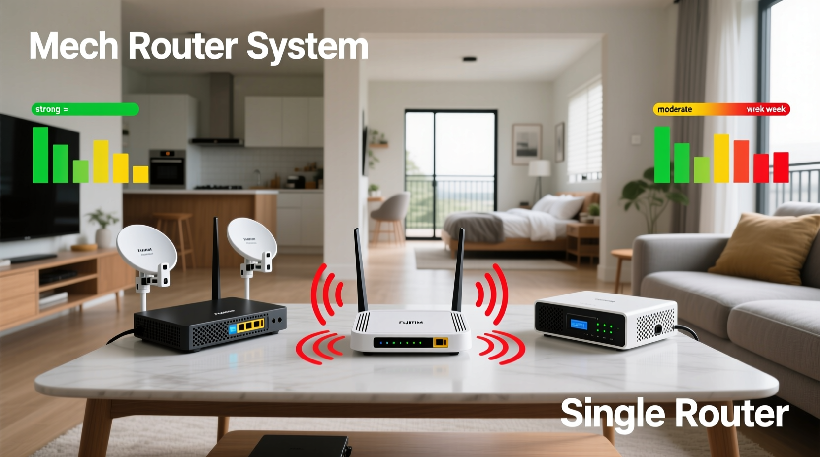 mesh router vs single router for whole home coverage