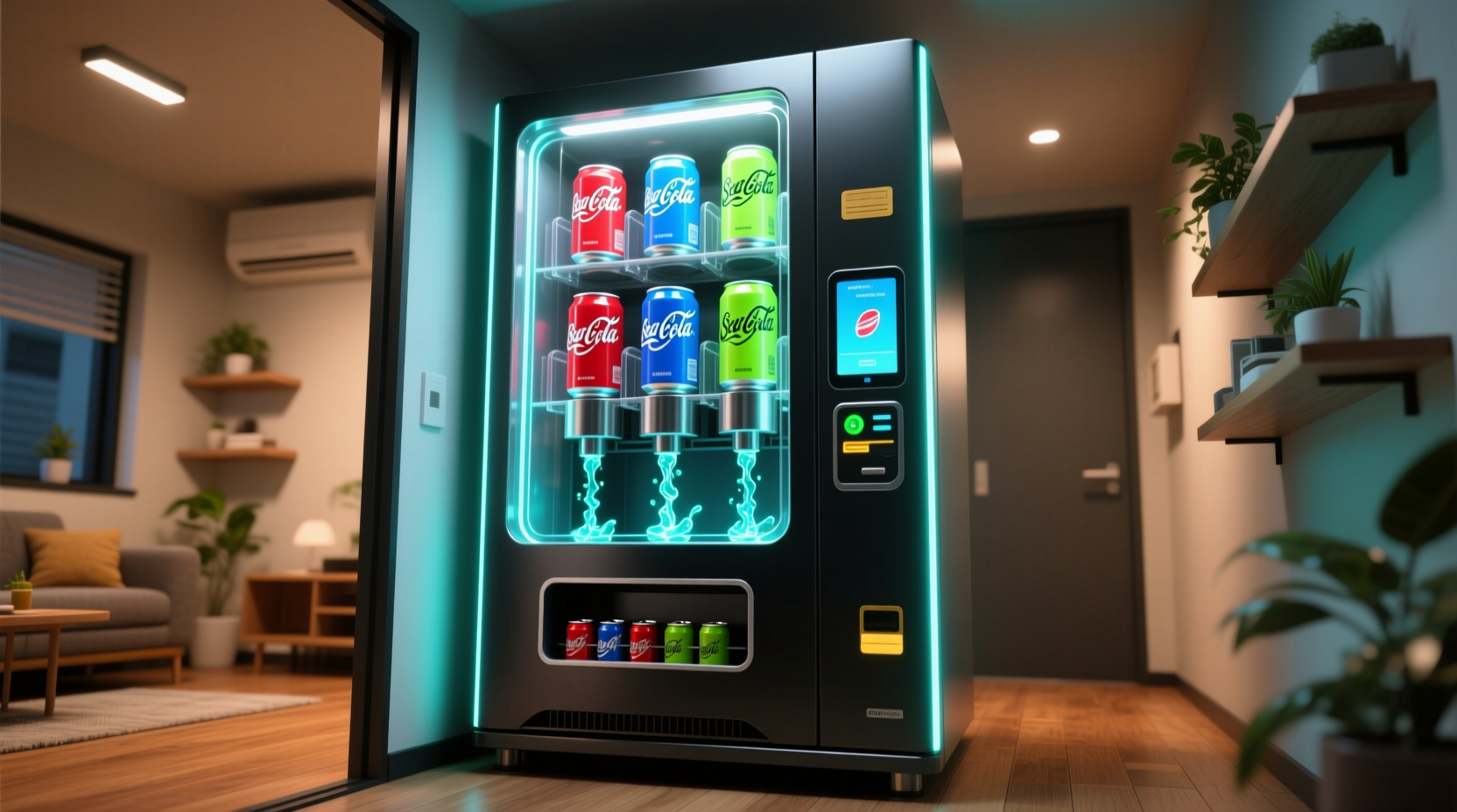 build a personal soda vending machine that fits inside