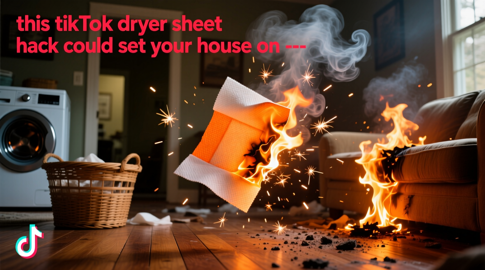 this tiktok dryer sheet hack could set your house on