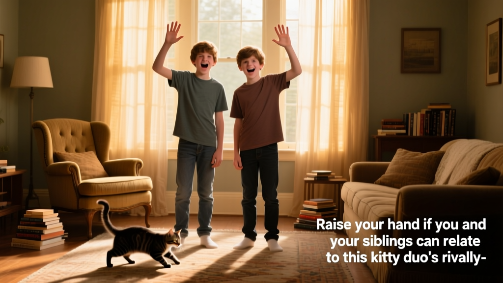 Raise Your Hand If You and Your Siblings Can Relate to This Kitty Duo's Rivalry