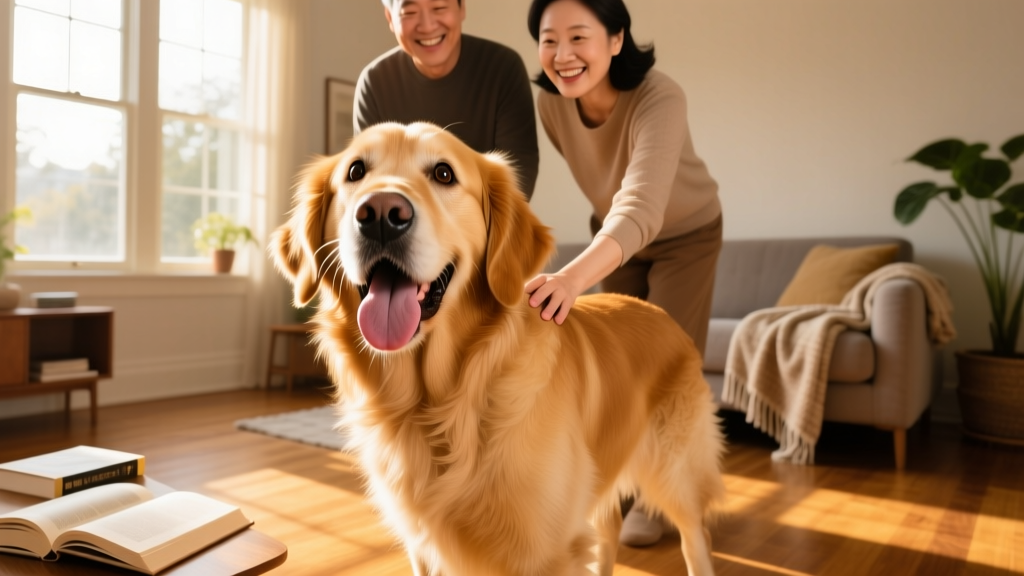 Golden Retriever Cracks People up With Responses to Mom and Dad Petting Him
