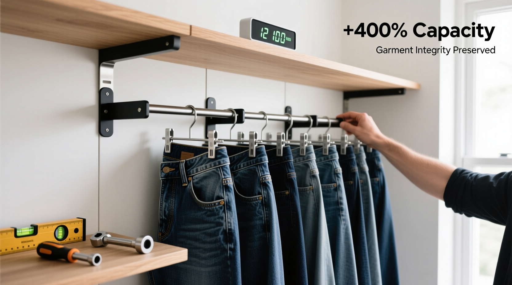 closet organization tips for thrifted denim