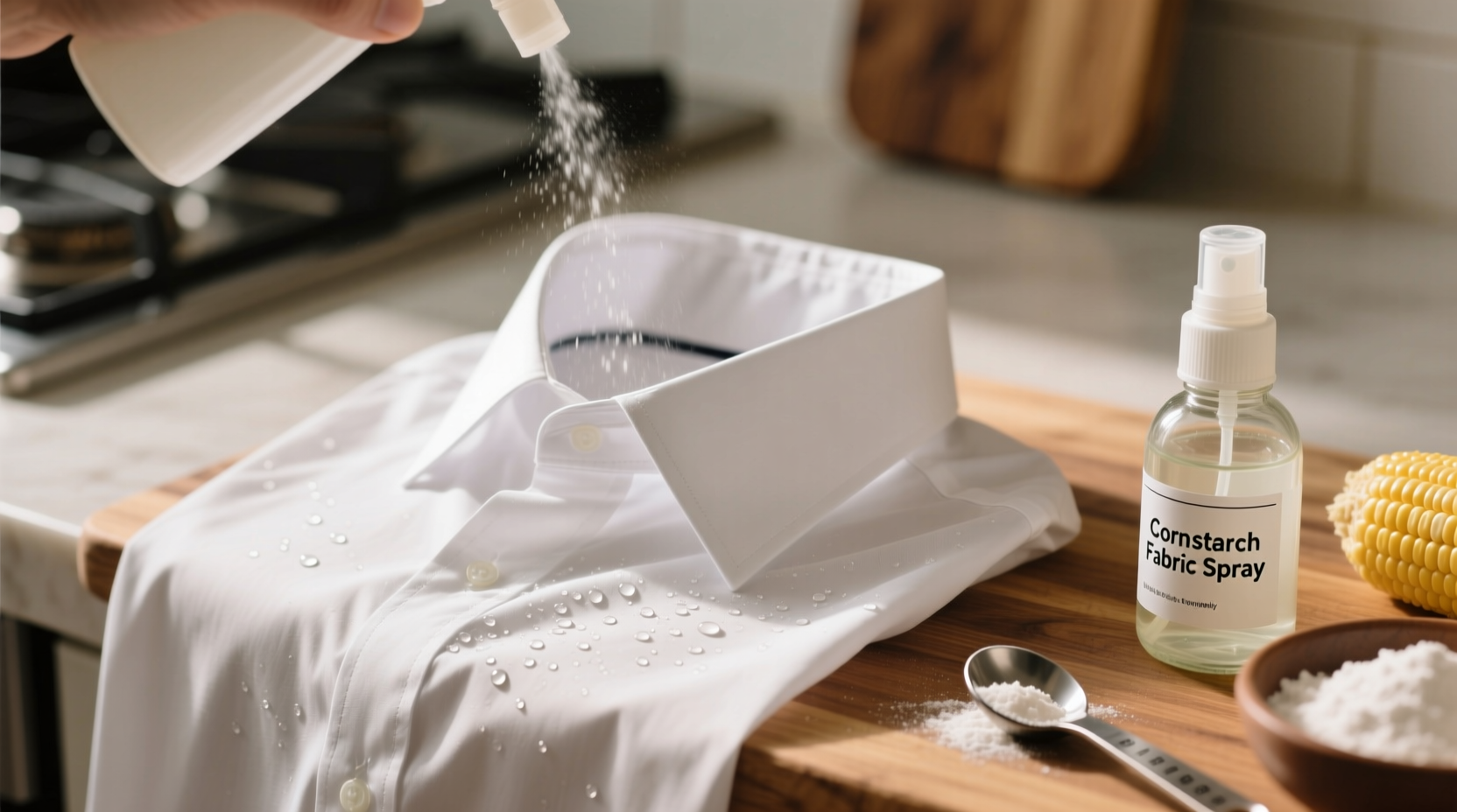cornstarch spray vs fabric starch for crisp collars