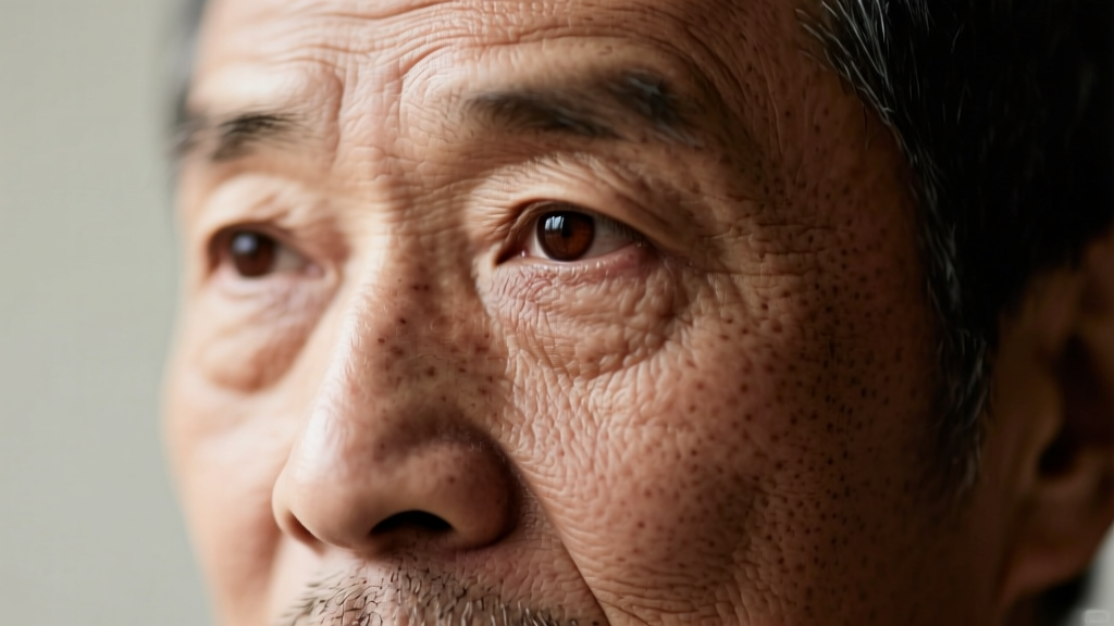 Macro shot of a man