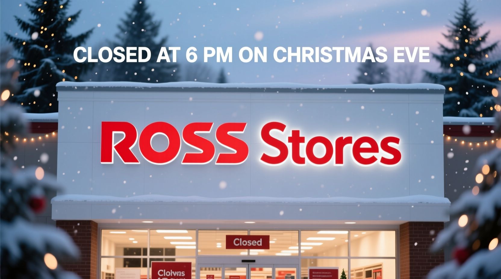 what time does ross close on christmas eve