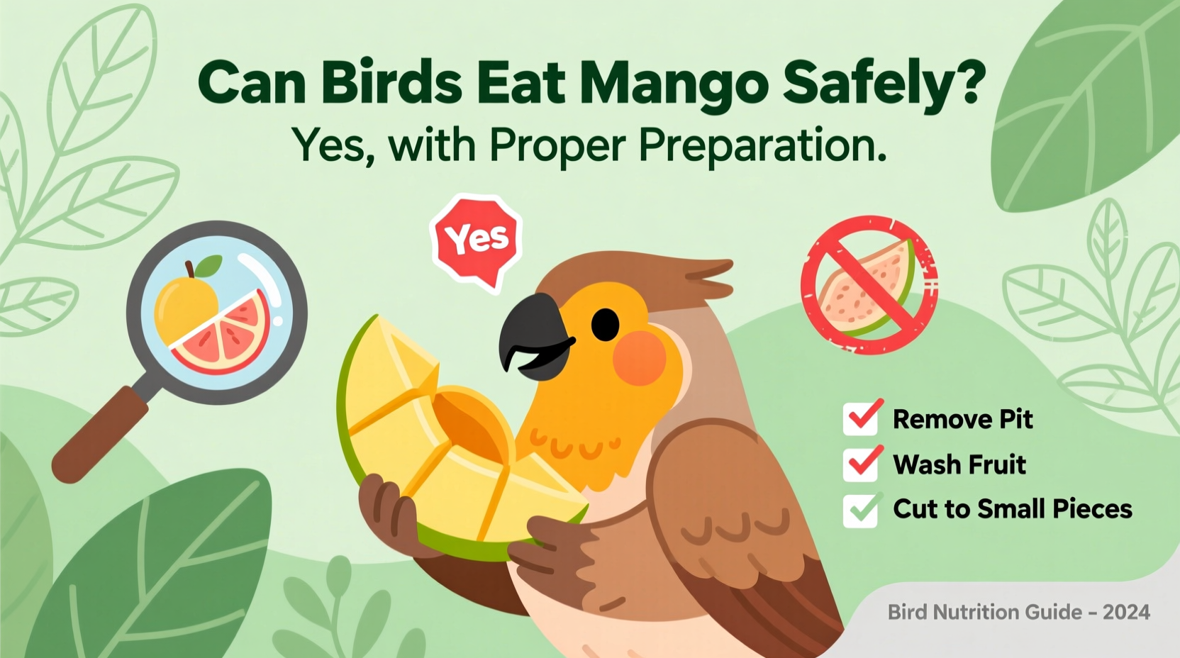 can birds eat mango