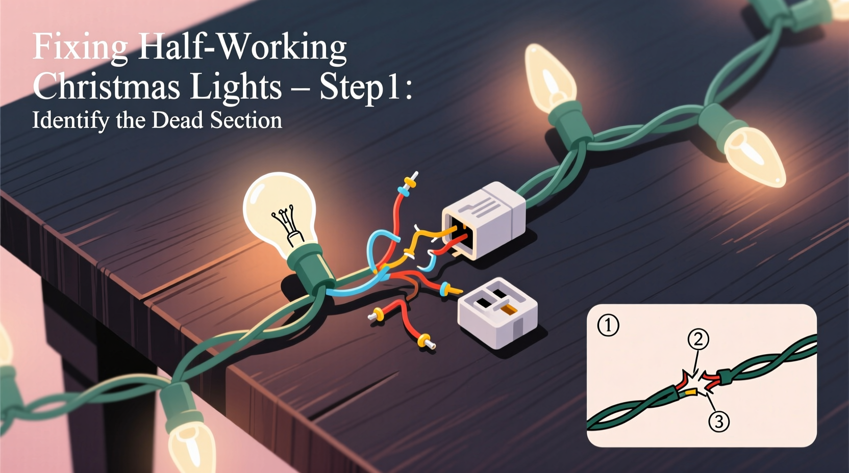 how to fix half a strand of christmas lights when only one section works