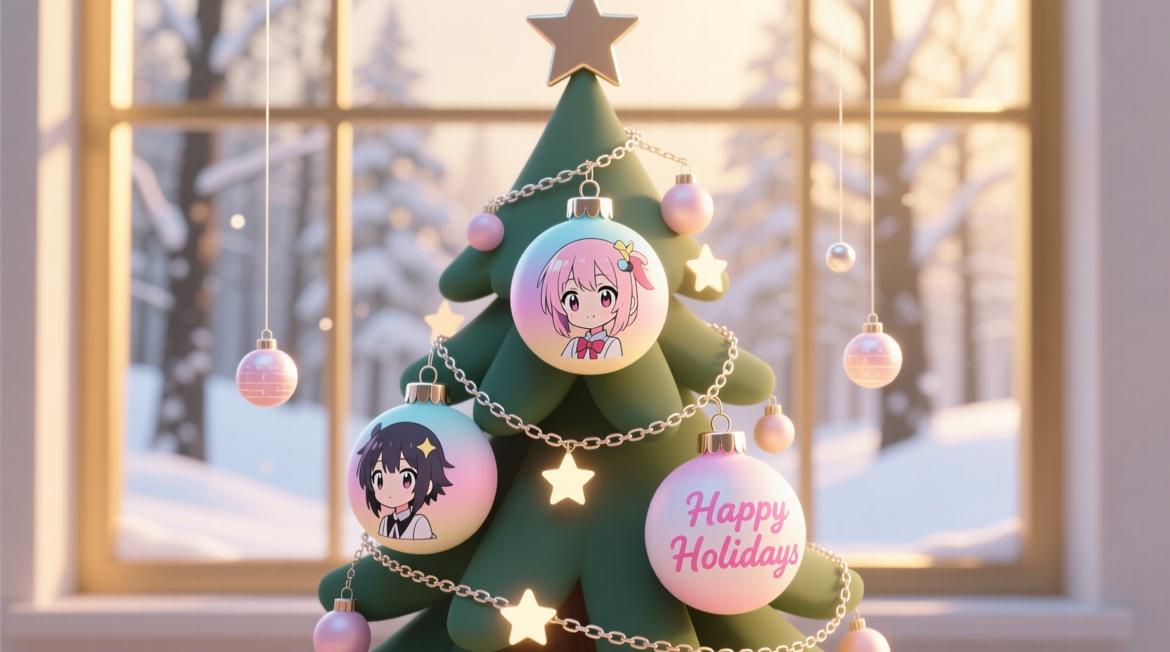 how to personalize a christmas tree with anime character baubles tastefully