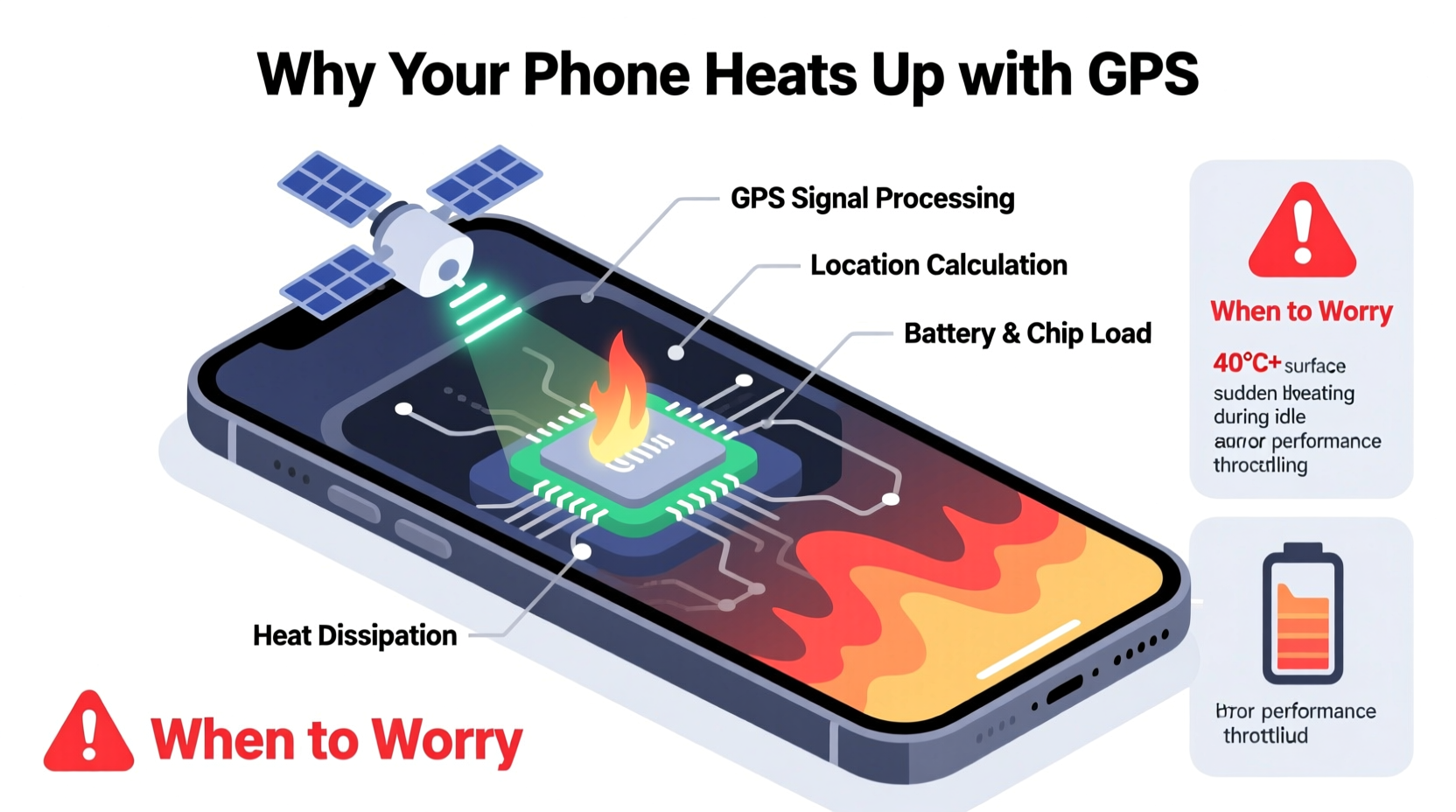why does my phone get hot when using gps and when should you worry