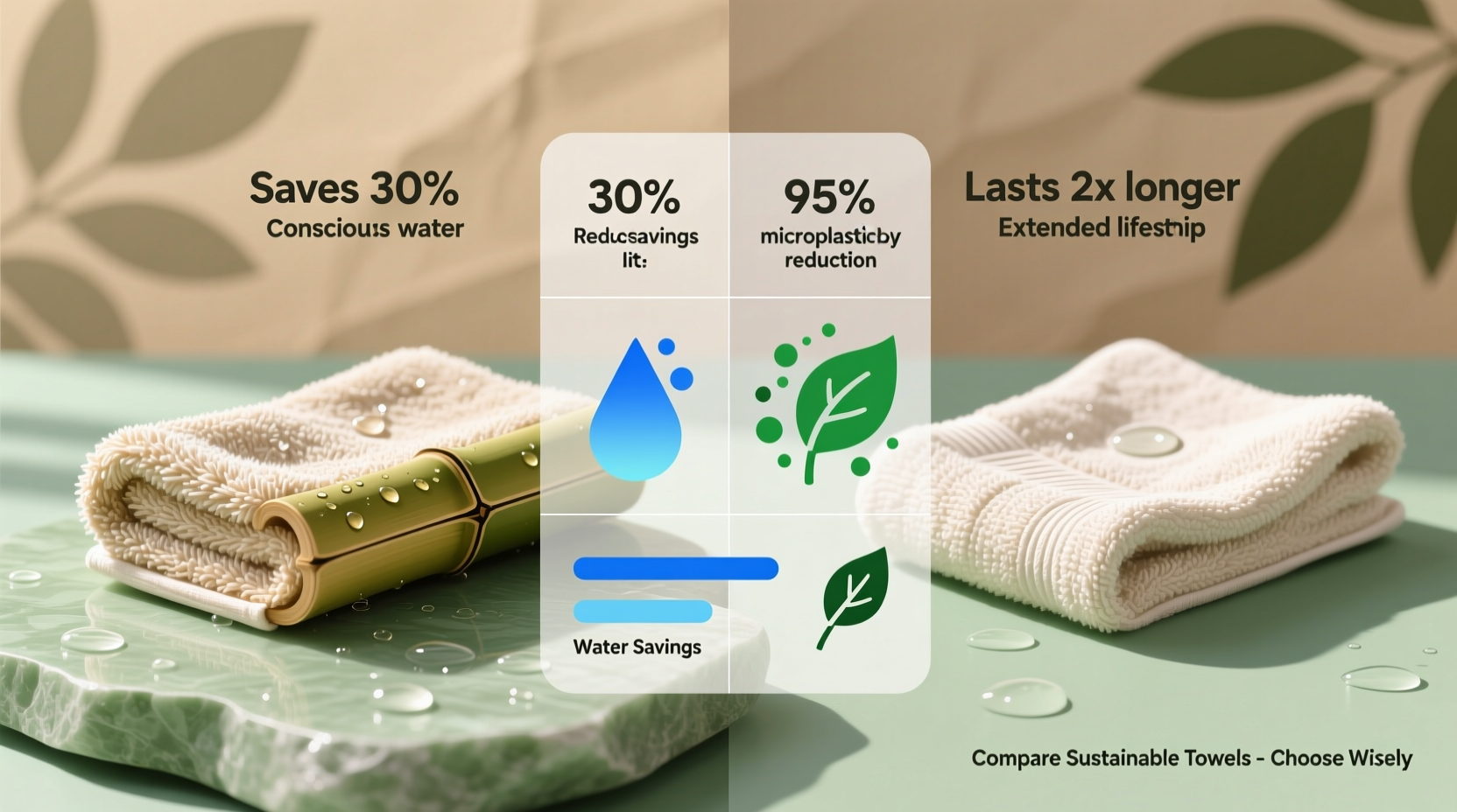 bamboo vs organic cotton towels absorption sustainability