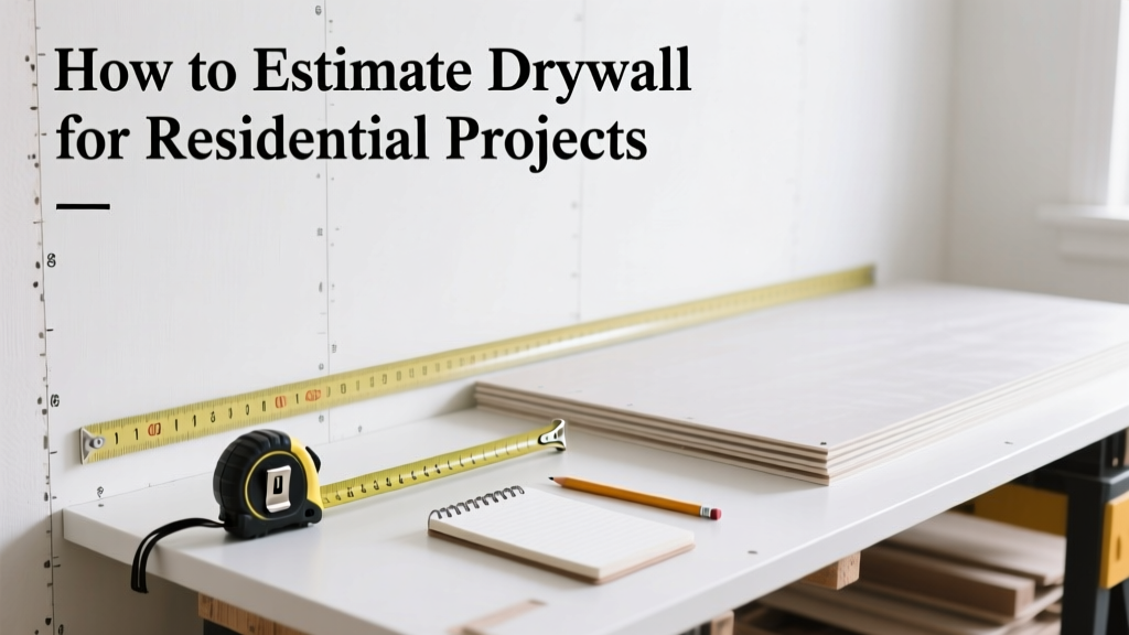 How to Estimate Drywall for Residential Projects