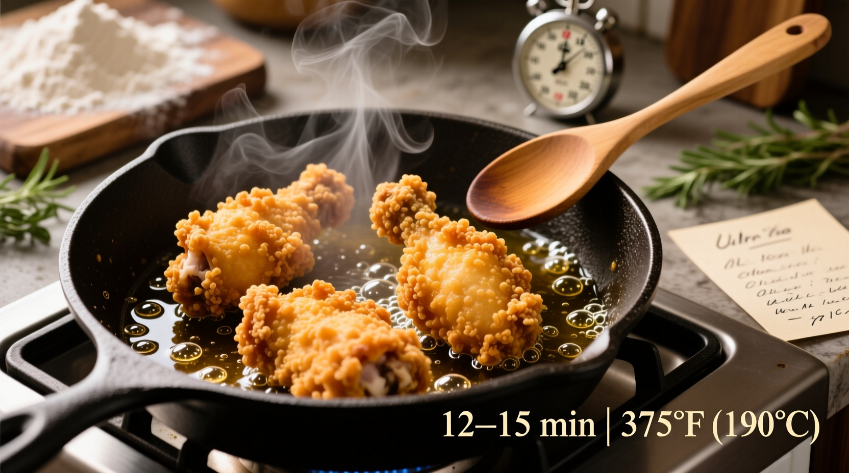 how long to cook fried chicken