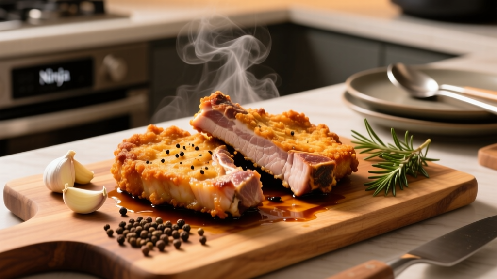 Crispy Fried Pork Chops in Ninja Foodi (No Oil Needed!)