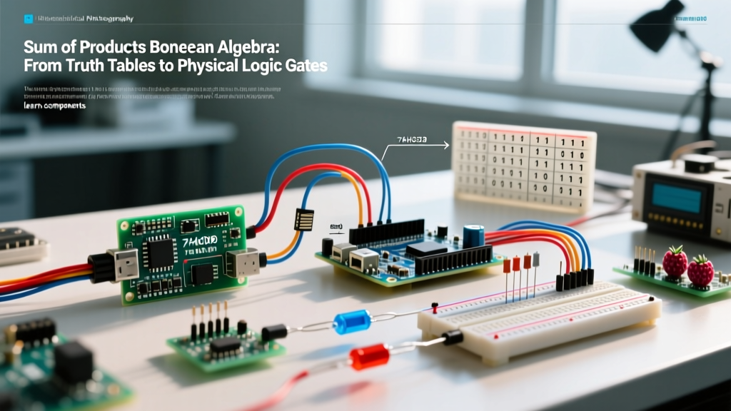 Sum of Products Boolean Algebra: From Truth Tables to Physical Logic Gates