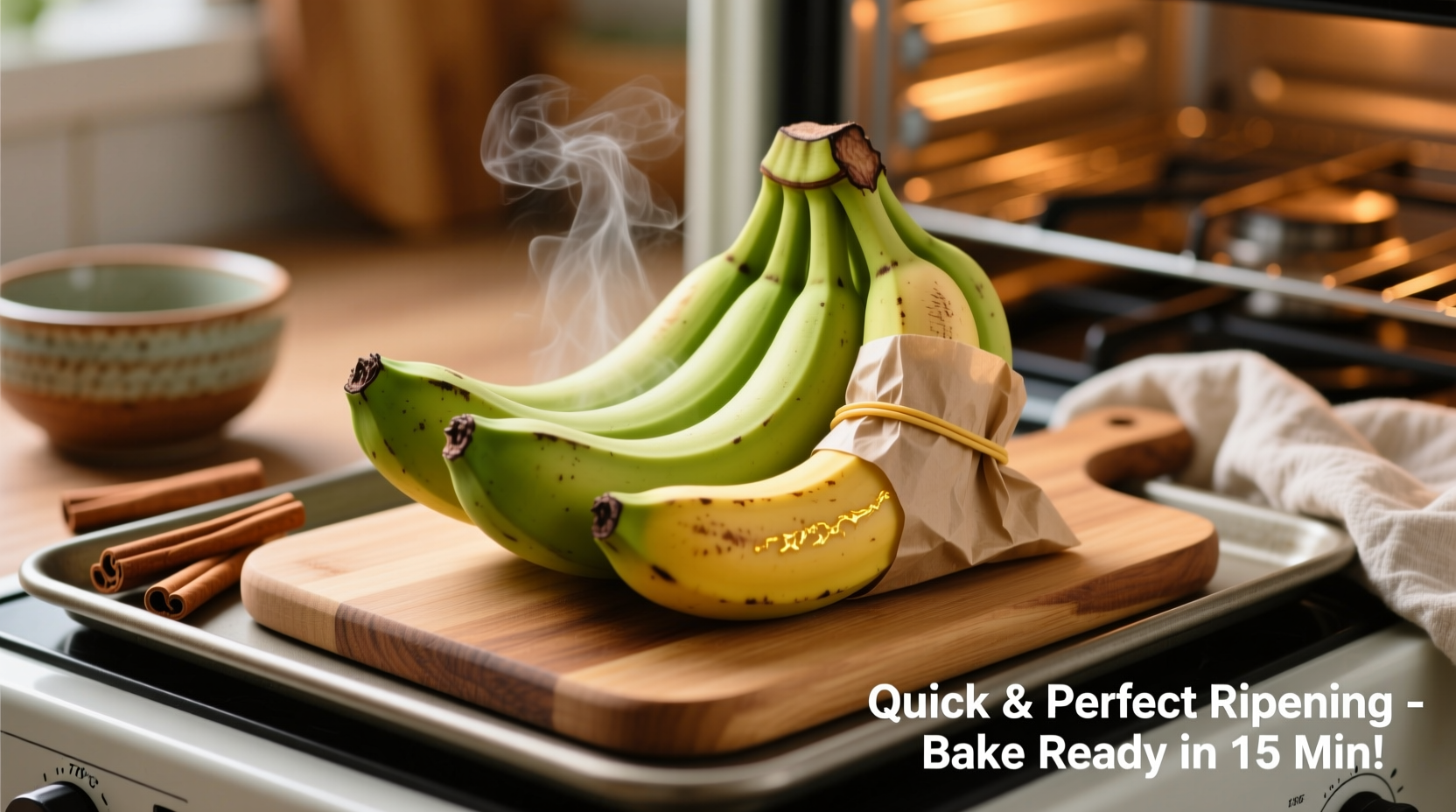 how to ripen bananas quickly for baking without making them mushy