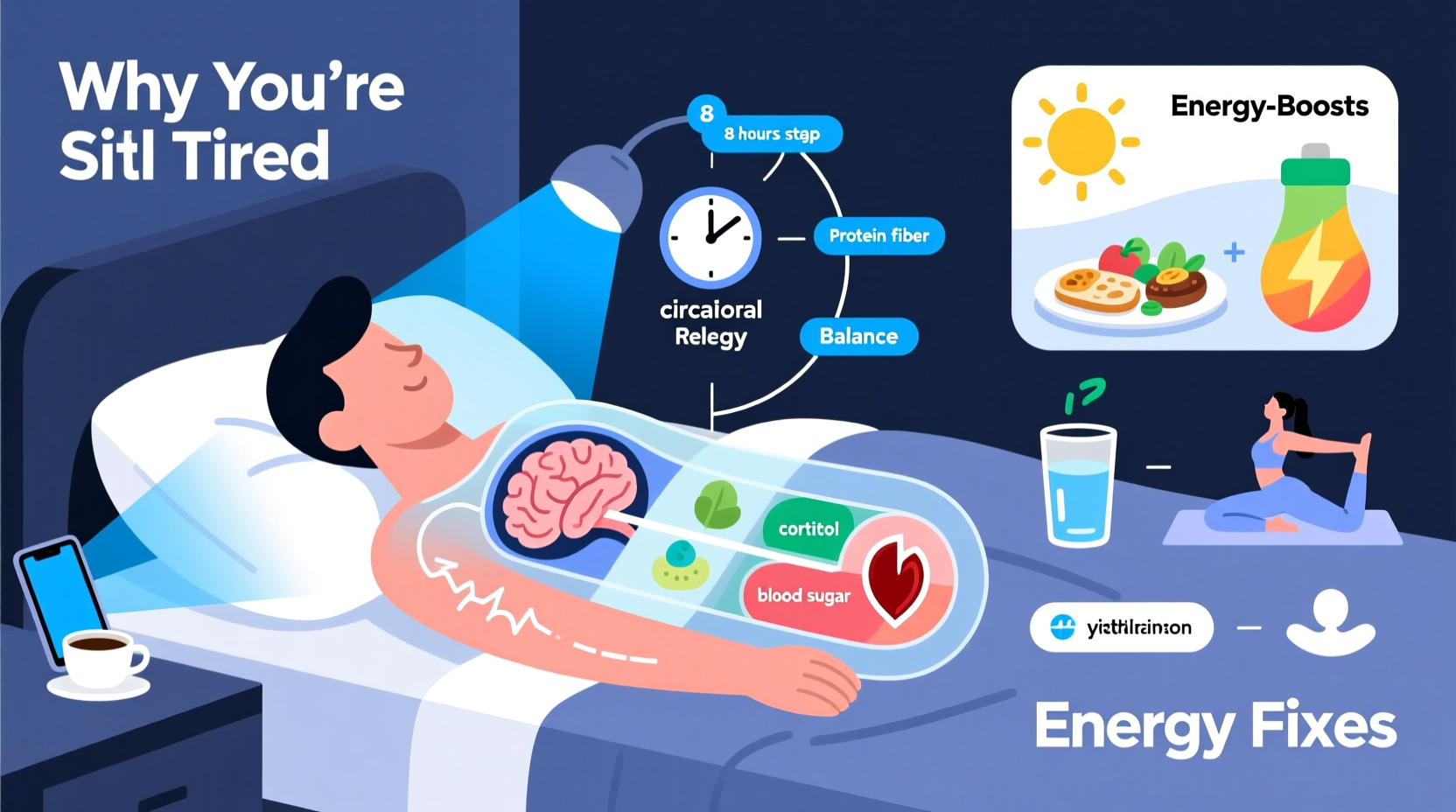 why do i feel tired after sleeping 8 hours potential causes and energy fixes