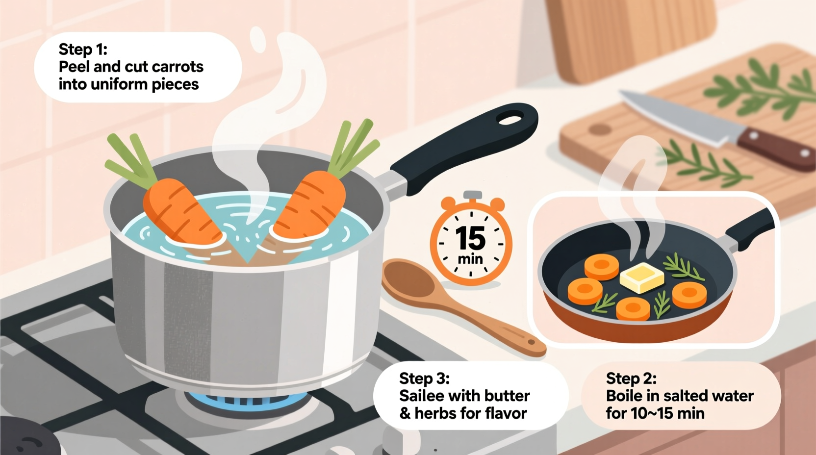 how to cook carrots on the stove