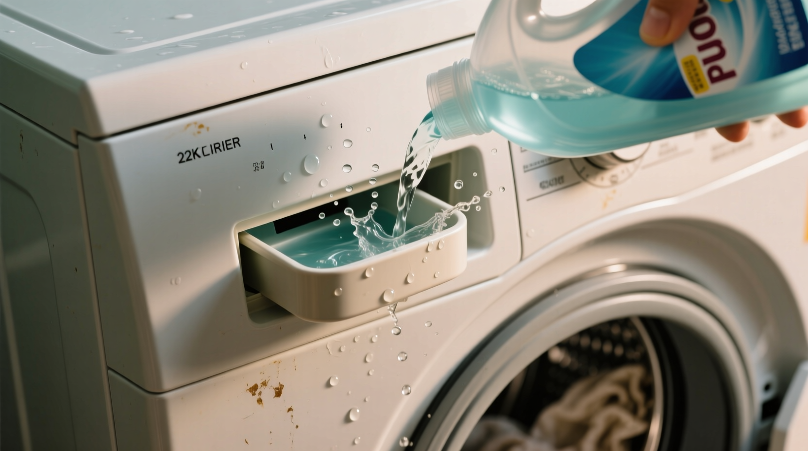 where does liquid detergent go in a top load washing machine