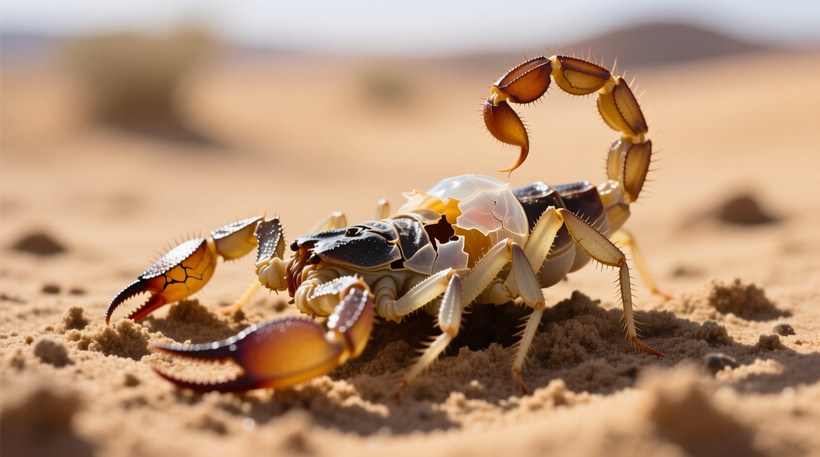 why does my scorpion bury itself signs of molting or distress