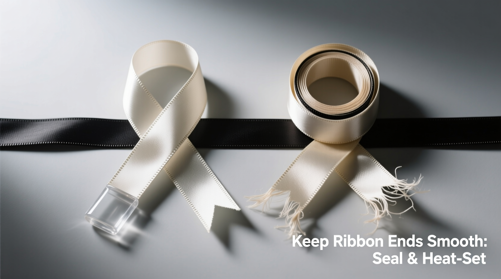 how to keep ribbon tails from curling or fraying after weeks of display
