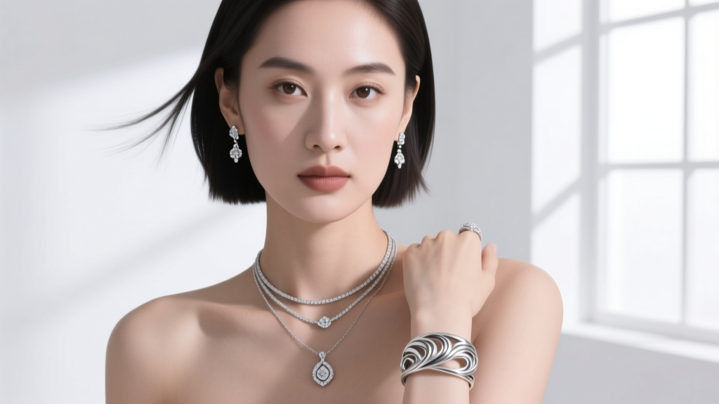 Highly detailed 925 sterling silver women's elephant necklace resting on dark slate, illuminated by soft, warm studio lighting